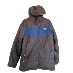 The North Face Polartec Classic Reversible Winter Coat Boys XL 18/20 Blue Gray